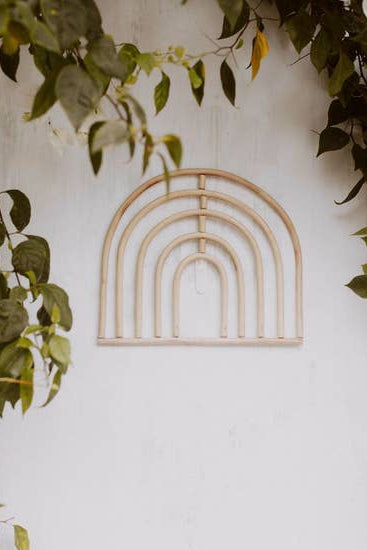 Rainbow Rattan Wall Decor